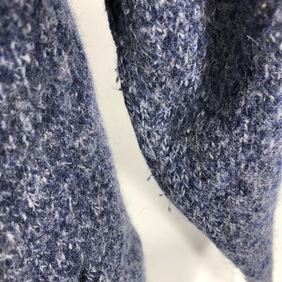 ORVIS SWEATER CARDIGAN LARGE HIGH NECK WOOL BLEND *MISSING 2 BUTTONS LONG SLEEVE - Picture 4 of 15
